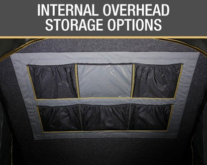 Overland Vehicle Systems HD Mamba Clam Shell Aluminum Hard Shell Roof Top Tent, Grey Body & Green Trim - Angler's Pro Tackle & Outdoors