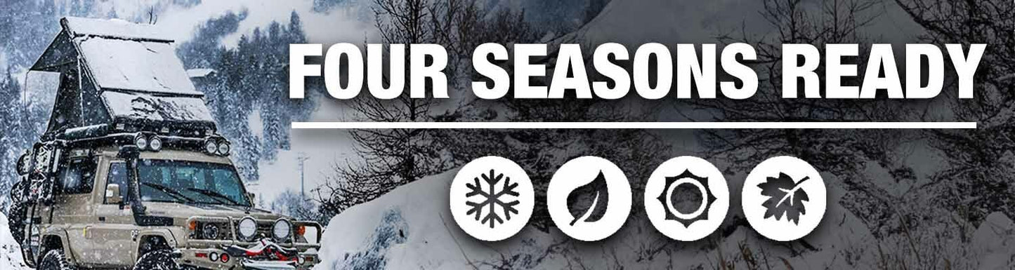 Overland Vehicle Systems HD Mamba Clam Shell Aluminum Hard Shell Roof Top Tent, Grey Body & Green Trim - Angler's Pro Tackle & Outdoors