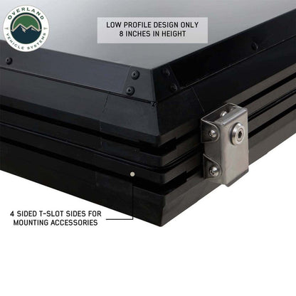 Overland Vehicle Systems HD Mamba Clam Shell Aluminum Hard Shell Roof Top Tent, Grey Body & Green Trim - Angler's Pro Tackle & Outdoors