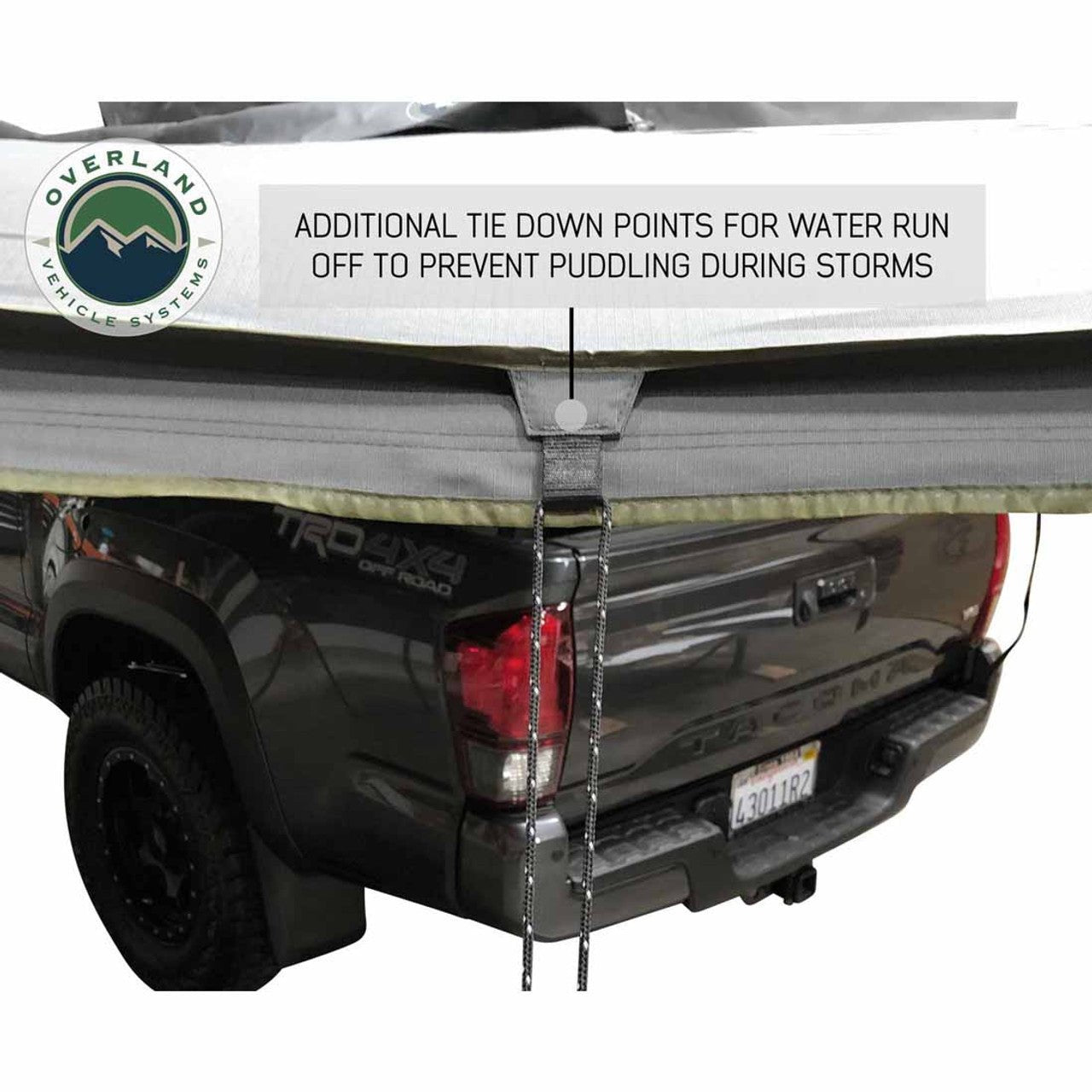 Overland Vehicle Systems HD Nomadic 180 Degree Awning - Dark Grey with Black Travel Cover Universal - Angler's Pro Tackle & Outdoors
