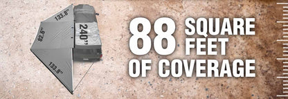 Overland Vehicle Systems HD Nomadic 180 Degree Awning - Dark Grey with Black Travel Cover Universal - Angler's Pro Tackle & Outdoors