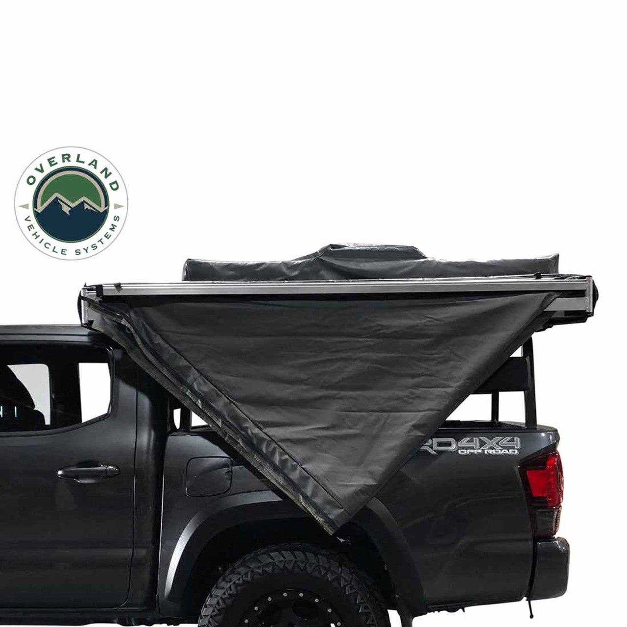Overland Vehicle Systems HD Nomadic 180 Degree Awning - Dark Grey with Black Travel Cover Universal - Angler's Pro Tackle & Outdoors