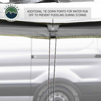 Overland Vehicle Systems HD Nomadic 180 Degree Awning with Bracket Kit for Mid - High Roofline Vans - Angler's Pro Tackle & Outdoors