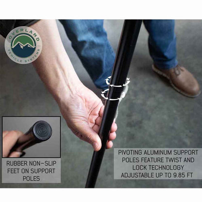 Overland Vehicle Systems HD Nomadic 180 Degree Awning with Bracket Kit for Mid - High Roofline Vans - Angler's Pro Tackle & Outdoors