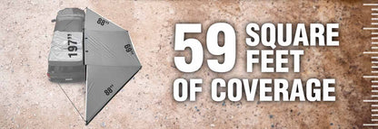 Overland Vehicle Systems HD Nomadic 180 LTE Awning - Dark Grey with Black Travel Cover Universal - Angler's Pro Tackle & Outdoors