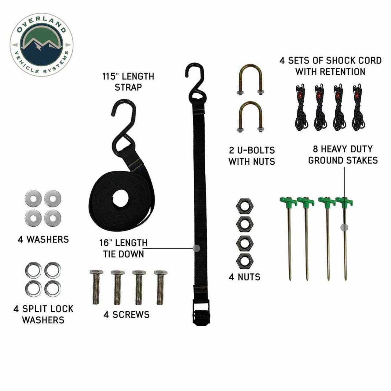 Overland Vehicle Systems HD Nomadic 180 LTE Awning - Dark Grey with Black Travel Cover Universal - Angler's Pro Tackle & Outdoors