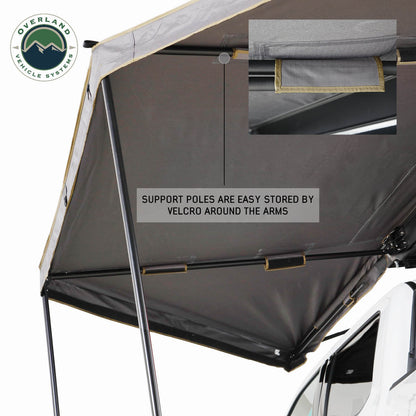 Overland Vehicle Systems HD Nomadic 180 LTE Awning - Dark Grey with Black Travel Cover Universal - Angler's Pro Tackle & Outdoors