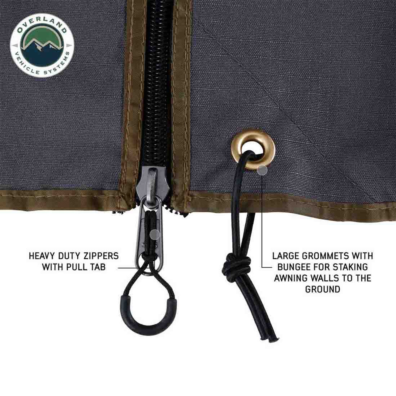 Overland Vehicle Systems HD Nomadic 180 LTE Awning Wall with Windows - Angler's Pro Tackle & Outdoors