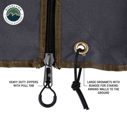 Overland Vehicle Systems HD Nomadic 180 LTE Awning Wall with Windows - Angler's Pro Tackle & Outdoors