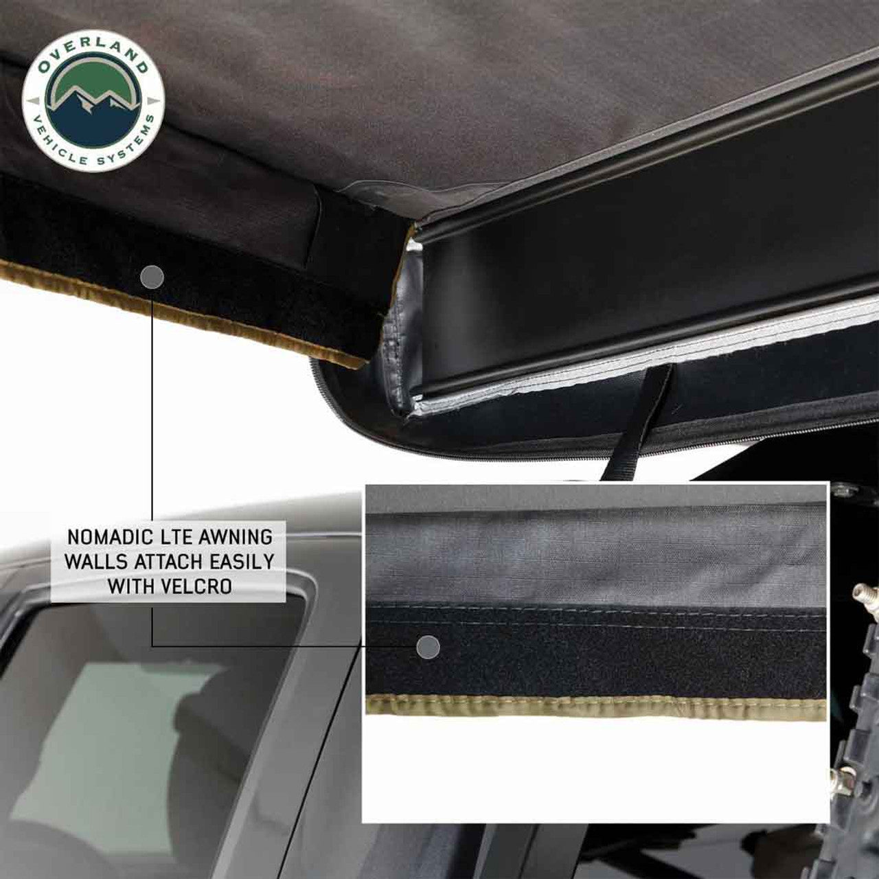 Overland Vehicle Systems HD Nomadic 180 LTE Awning Wall with Windows - Angler's Pro Tackle & Outdoors