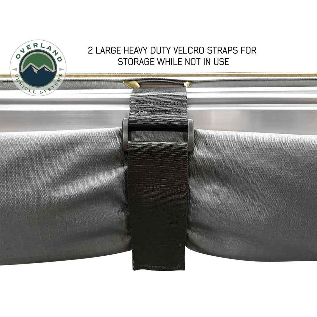 Overland Vehicle Systems HD Nomadic 2.0 - 6.5' Awning - Grey Body, Green Trim & Black Travel Cover - Angler's Pro Tackle & Outdoors