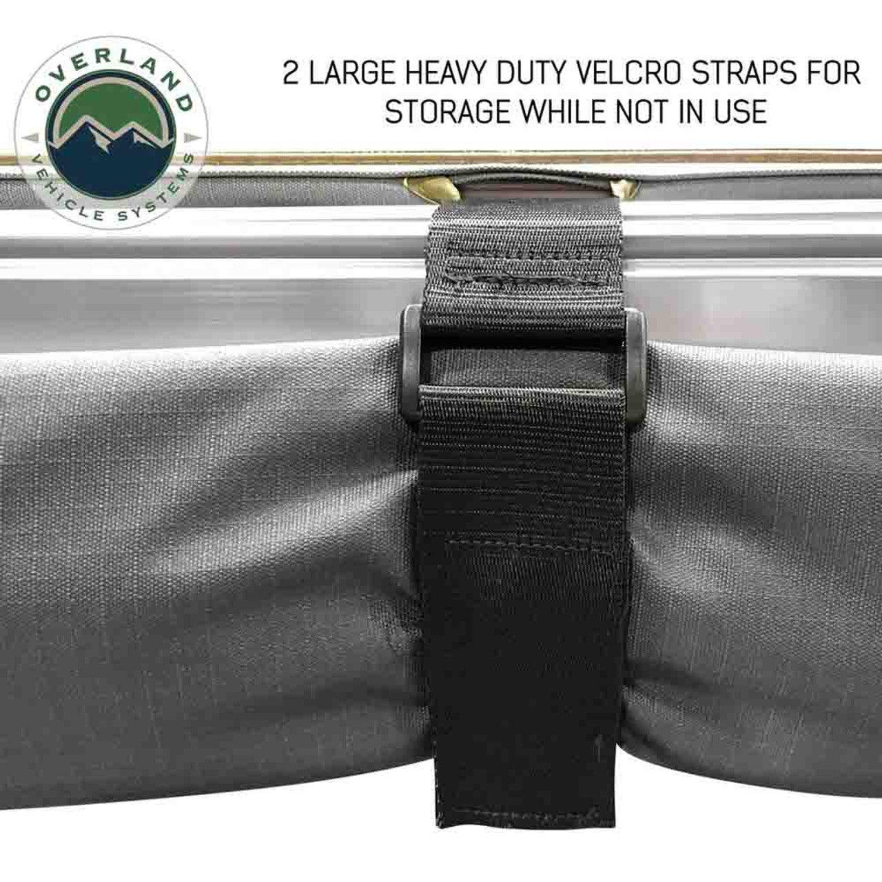 Overland Vehicle Systems HD Nomadic 2.5 - 8.0' Awning - Grey Body, Green Trim & Black Travel Cover - Angler's Pro Tackle & Outdoors