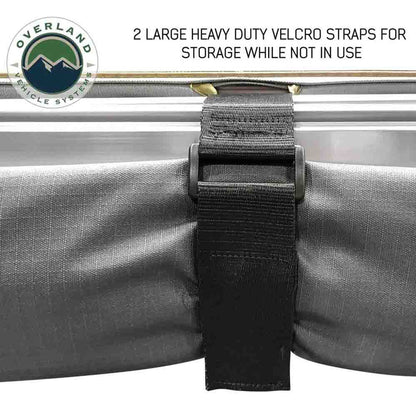 Overland Vehicle Systems HD Nomadic 2.5 - 8.0' Awning - Grey Body, Green Trim & Black Travel Cover - Angler's Pro Tackle & Outdoors