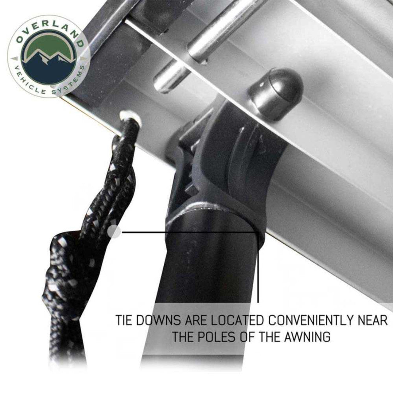 Overland Vehicle Systems HD Nomadic 2.5 - 8.0' Awning - Grey Body, Green Trim & Black Travel Cover - Angler's Pro Tackle & Outdoors