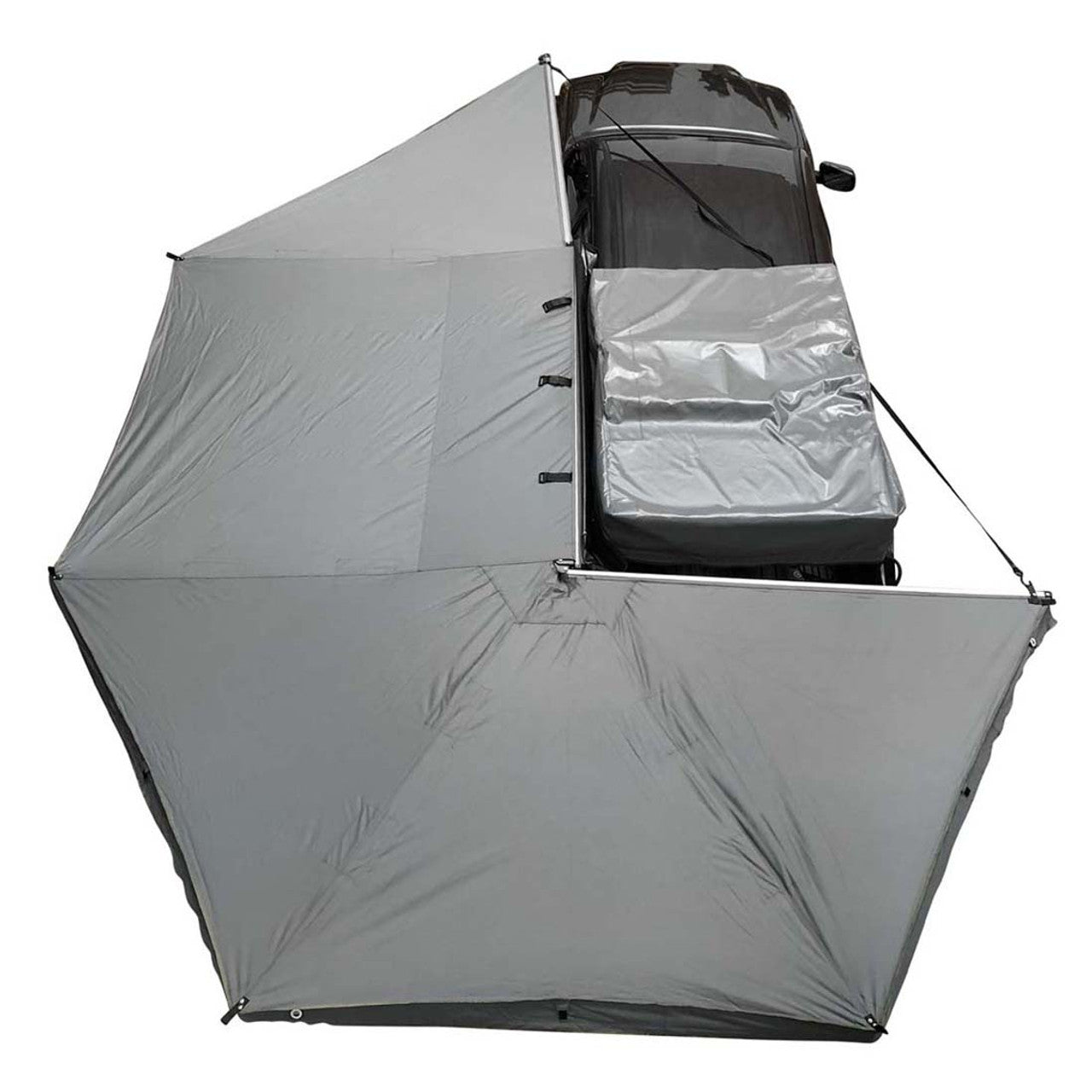Overland Vehicle Systems HD Nomadic 270 Degree Awning - Driver Side - Dark Gray Awning with Black Cover - Angler's Pro Tackle & Outdoors