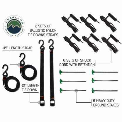 Overland Vehicle Systems HD Nomadic 270 Degree Awning - Passenger Side - Dark Gray Awning With Black Cover - Angler's Pro Tackle & Outdoors