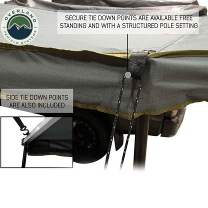 Overland Vehicle Systems HD Nomadic 270 Degree Awning - Passenger Side - Dark Gray Awning With Black Cover - Angler's Pro Tackle & Outdoors