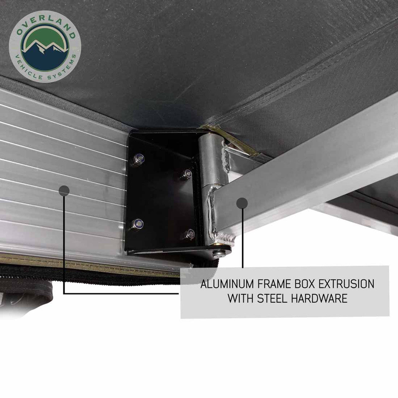 Overland Vehicle Systems HD Nomadic 270 Degree Awning - Passenger Side - Dark Gray Awning With Black Cover - Angler's Pro Tackle & Outdoors