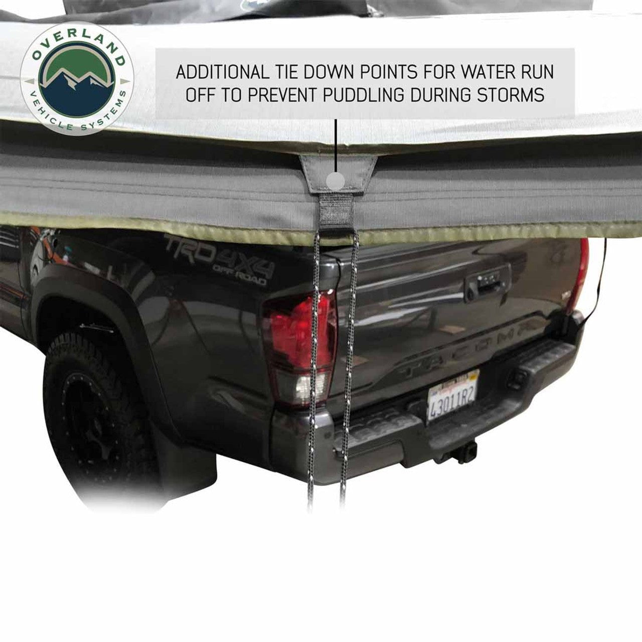 Overland Vehicle Systems HD Nomadic 270 Degree Awning - Passenger Side - Dark Gray Awning With Black Cover - Angler's Pro Tackle & Outdoors