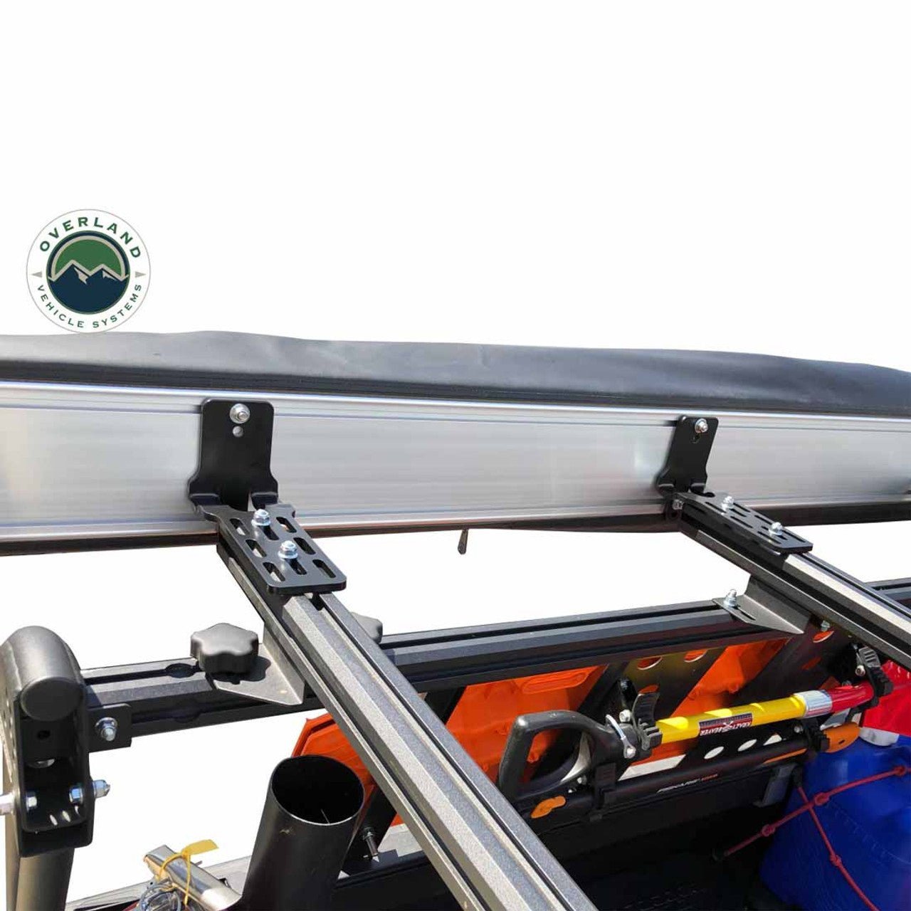 Overland Vehicle Systems HD Nomadic 270 LT Awning - Driver Side - Dark Gray With Black Travel Cover Universal - Angler's Pro Tackle & Outdoors