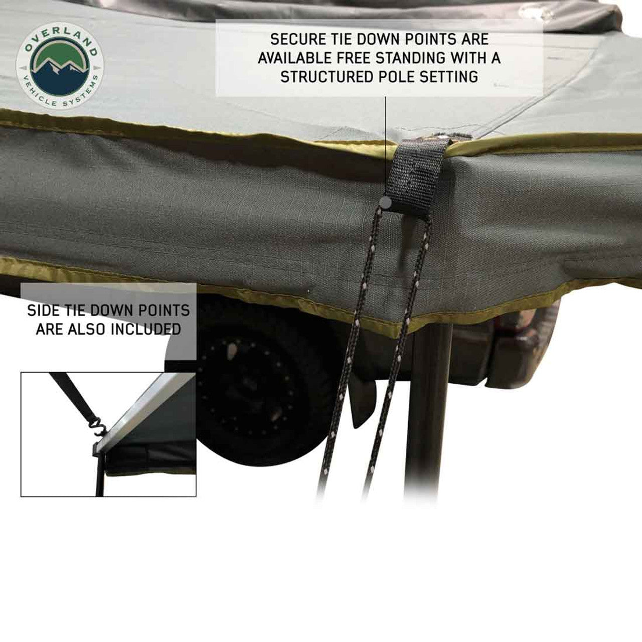 Overland Vehicle Systems HD Nomadic 270 LT Awning - Driver Side - Dark Gray With Black Travel Cover Universal - Angler's Pro Tackle & Outdoors