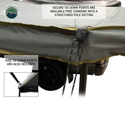 Overland Vehicle Systems HD Nomadic 270 LT Awning - Driver Side - Dark Gray With Black Travel Cover Universal - Angler's Pro Tackle & Outdoors