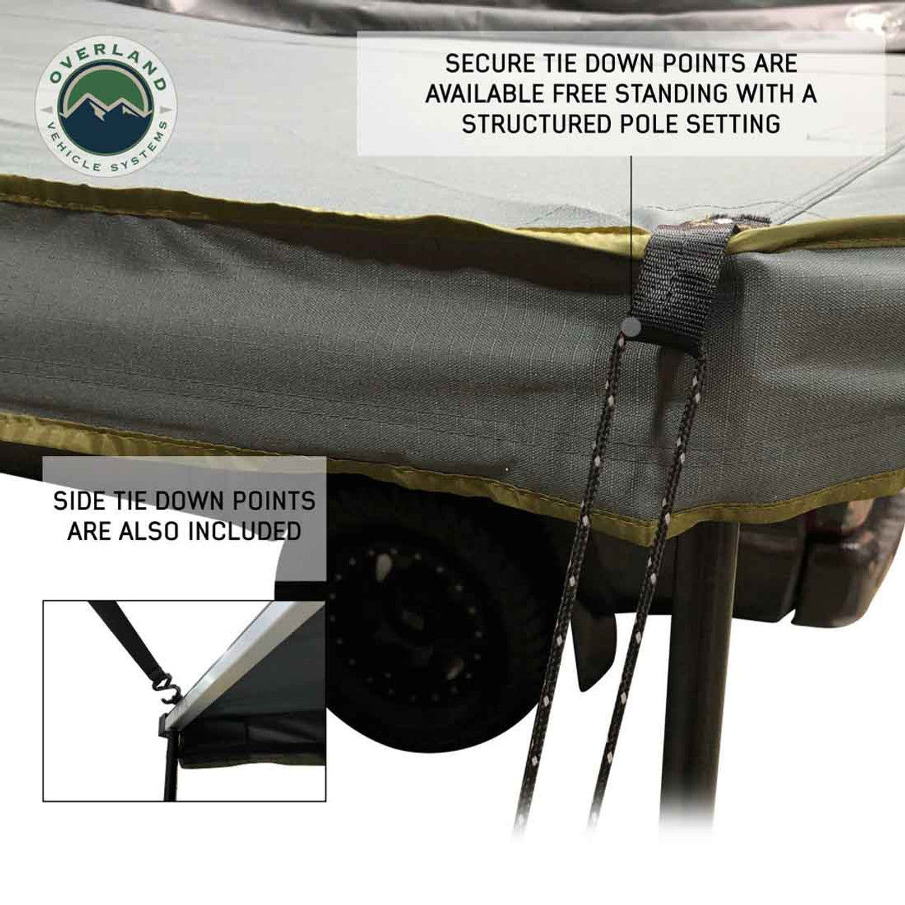 Overland Vehicle Systems HD Nomadic 270 LT Awning - Passenger Side - Dark Gray With Black Travel Cover Universal - Angler's Pro Tackle & Outdoors