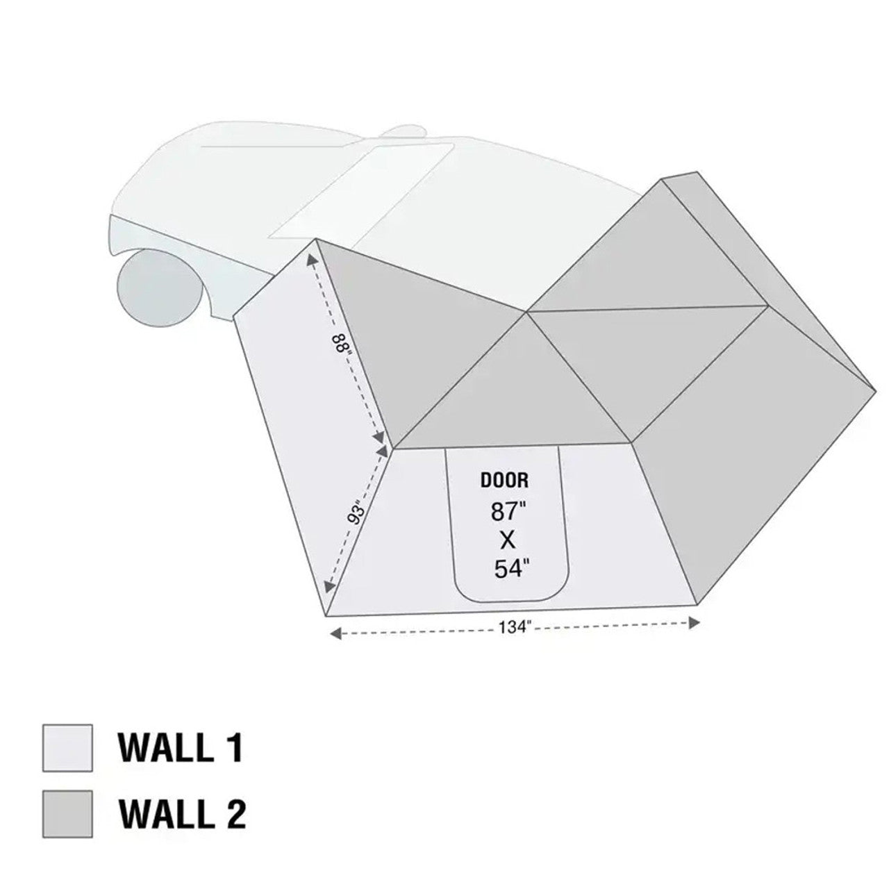 Overland Vehicle Systems HD Nomadic 270 LT Awning & Wall 1, 2, & Mounting Brackets - Driver Side - Angler's Pro Tackle & Outdoors