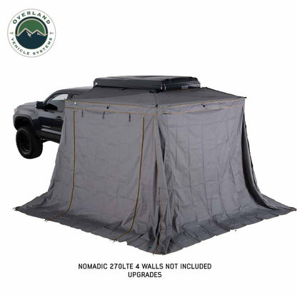 Overland Vehicle Systems HD Nomadic 270 LTE Awning - Driver Side - Dark Gray with Black Travel Cover Universal - Angler's Pro Tackle & Outdoors