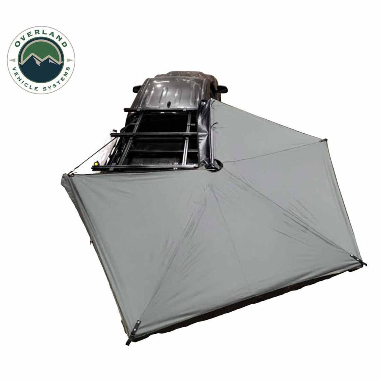 Overland Vehicle Systems HD Nomadic 270 LTE Awning - Passenger Side - Dark Gray with Black Travel Cover Universal - Angler's Pro Tackle & Outdoors