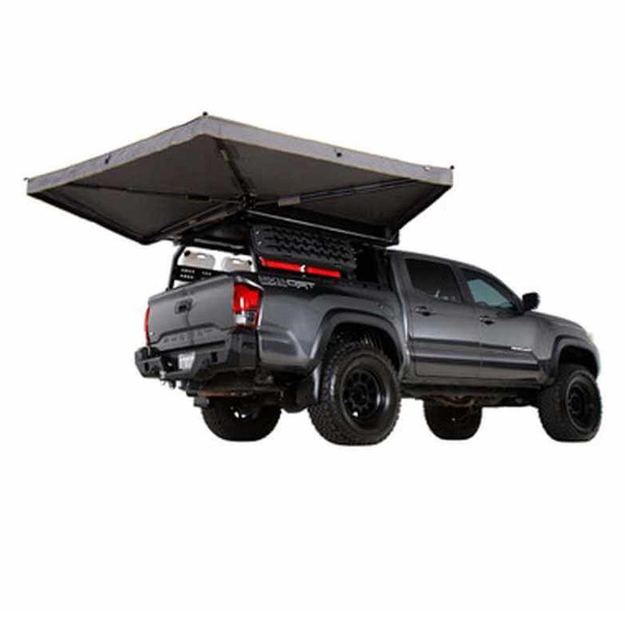 Overland Vehicle Systems HD Nomadic 270 LTE Awning - Passenger Side - Dark Gray with Black Travel Cover Universal - Angler's Pro Tackle & Outdoors
