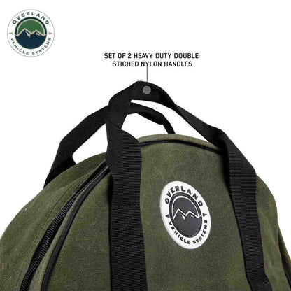 Overland Vehicle Systems Jumper Cable Storage Bag - #16 Waxed Canvas - Angler's Pro Tackle & Outdoors