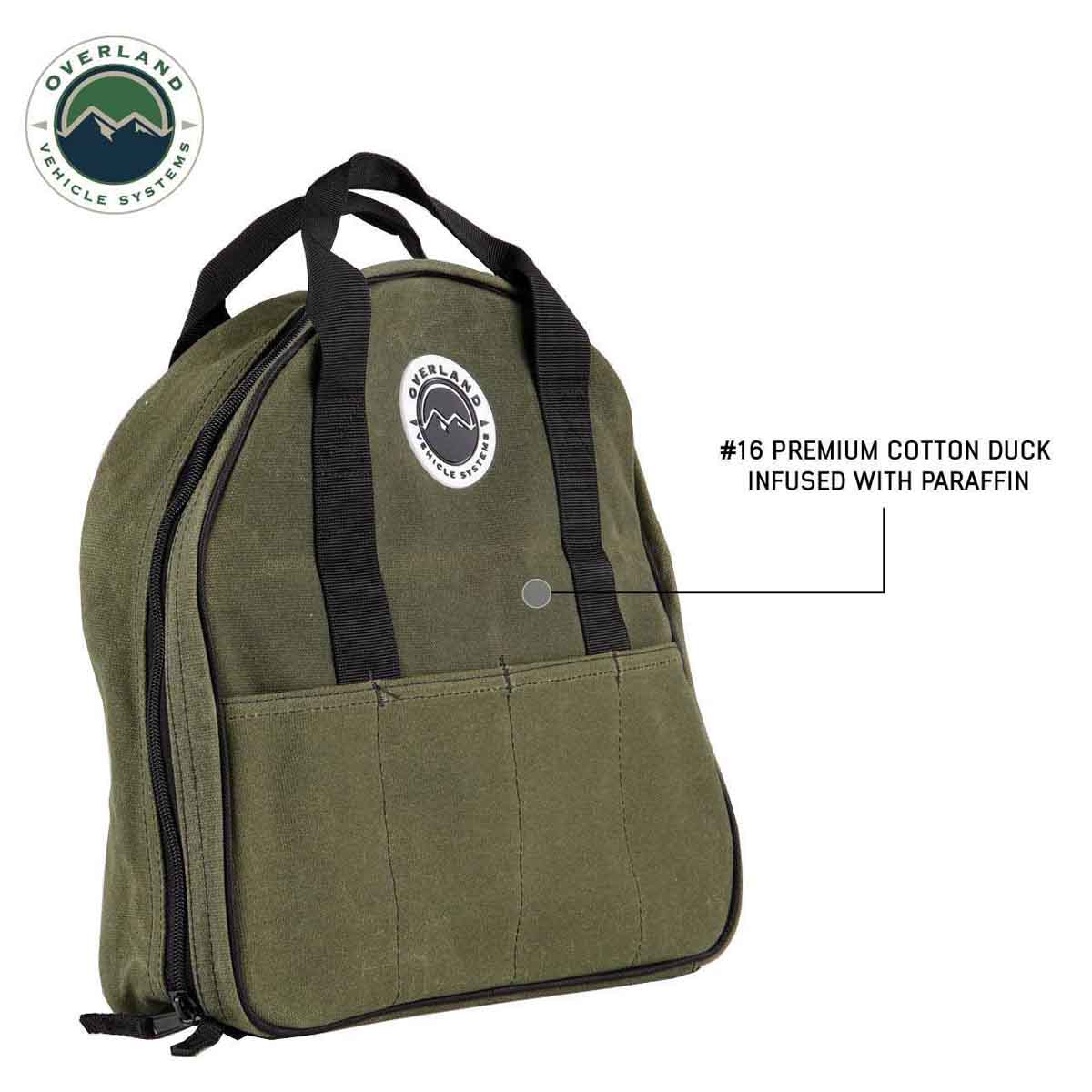 Overland Vehicle Systems Jumper Cable Storage Bag - #16 Waxed Canvas - Angler's Pro Tackle & Outdoors