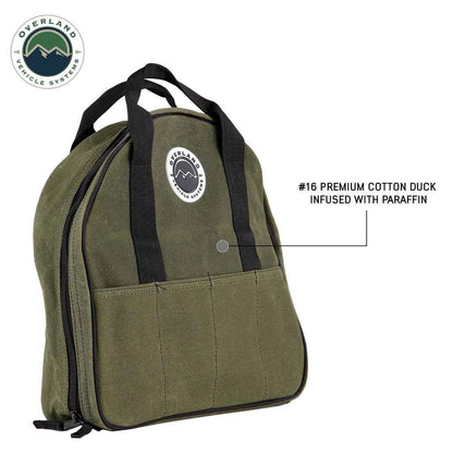 Overland Vehicle Systems Jumper Cable Storage Bag - #16 Waxed Canvas - Angler's Pro Tackle & Outdoors