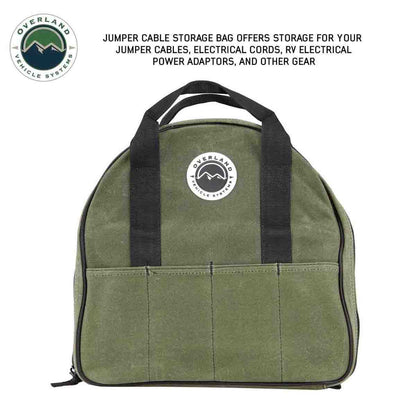 Overland Vehicle Systems Jumper Cable Storage Bag - #16 Waxed Canvas - Angler's Pro Tackle & Outdoors
