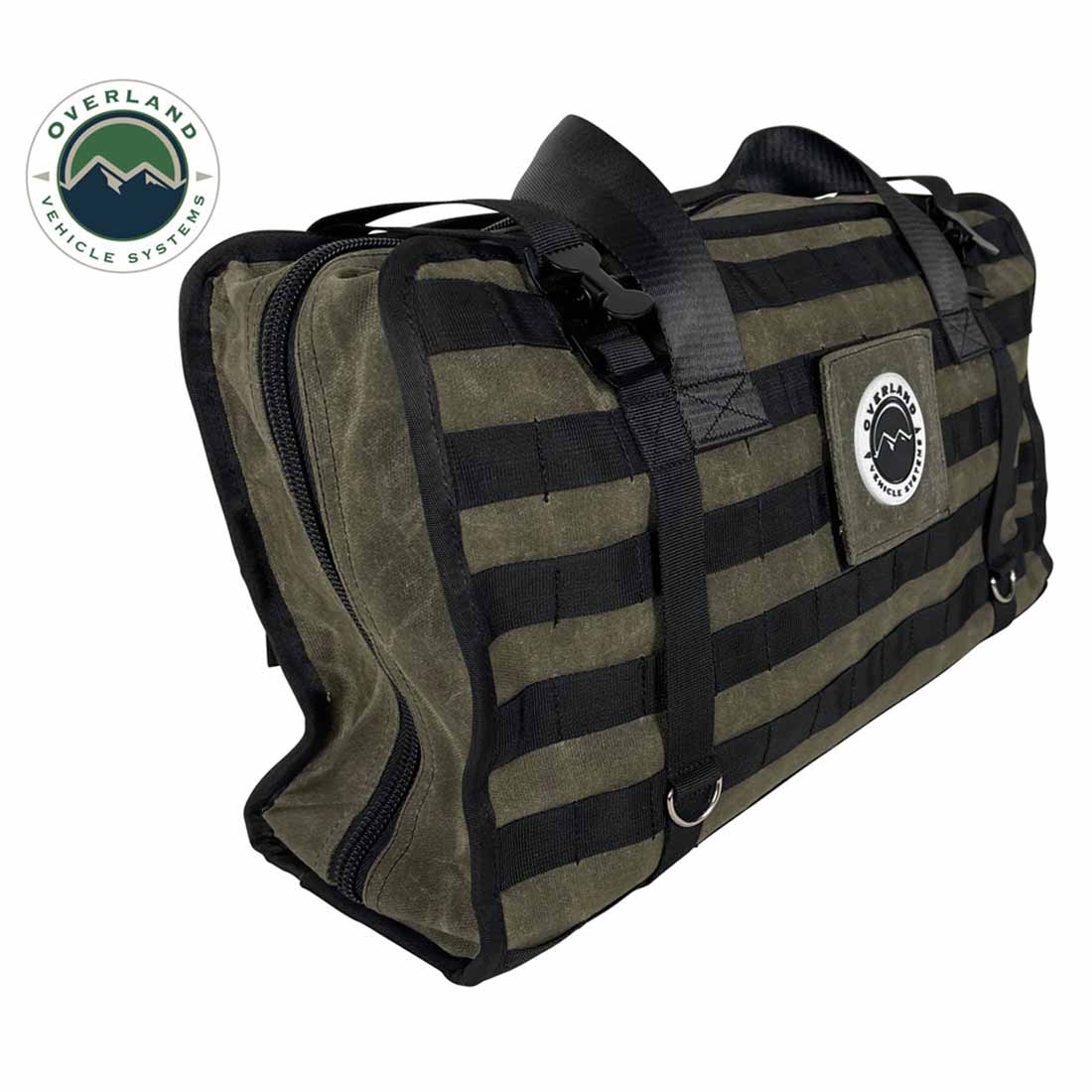 Overland Vehicle Systems Large Recovery Bag with Handle & Straps - #16 Waxed Canvas Storage - Angler's Pro Tackle & Outdoors