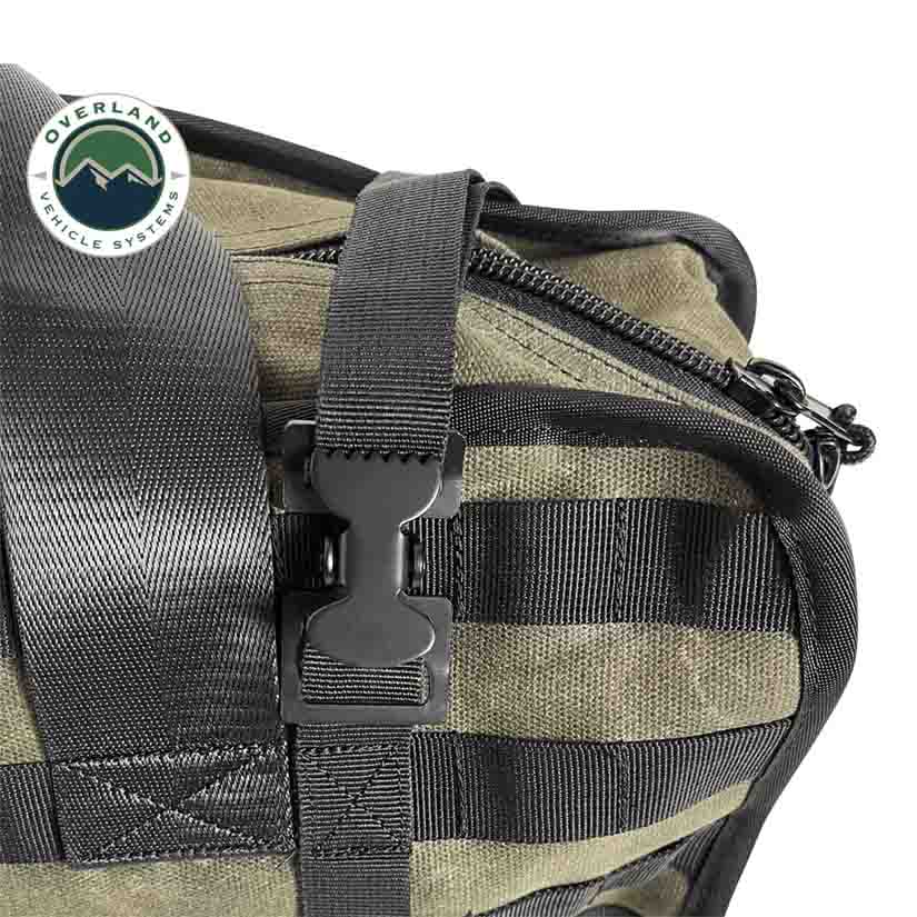 Overland Vehicle Systems Large Recovery Bag with Handle & Straps - #16 Waxed Canvas Storage - Angler's Pro Tackle & Outdoors