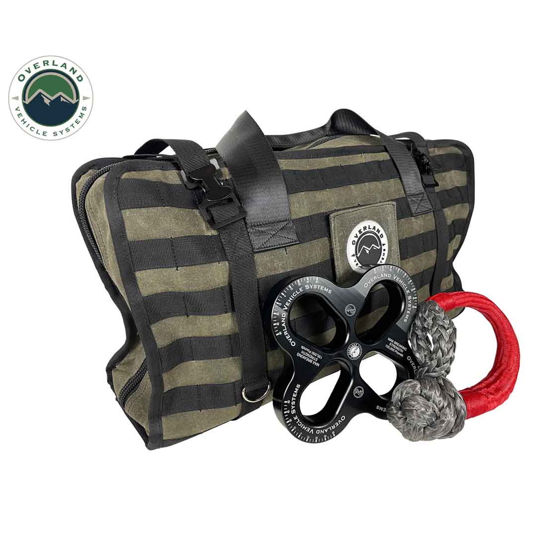 Overland Vehicle Systems Large Recovery Bag with Handle & Straps - #16 Waxed Canvas Storage - Angler's Pro Tackle & Outdoors