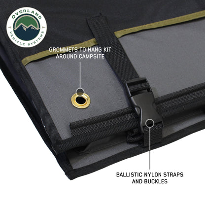 Overland Vehicle Systems Overland Kitchen Kit - 24 Piece Cooking and Utensil Kit, Hanging Carrying Case - Angler's Pro Tackle & Outdoors