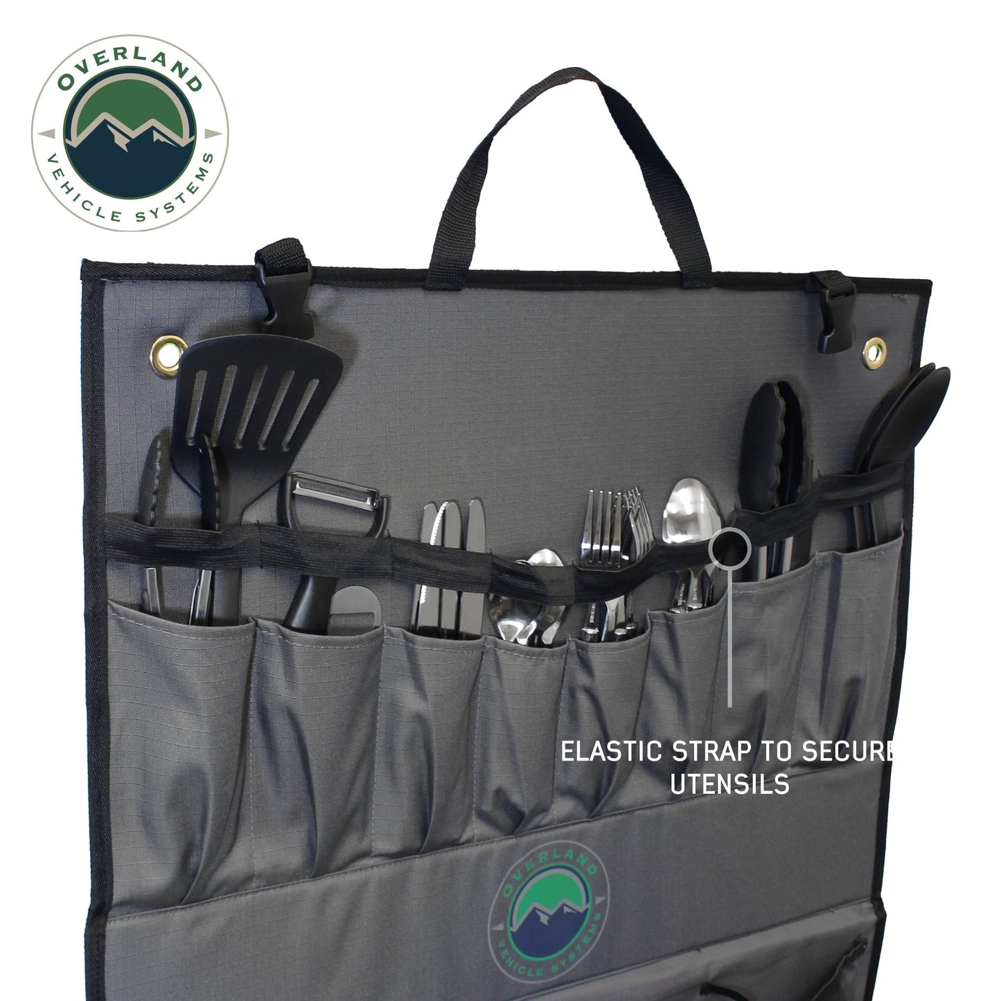 Overland Vehicle Systems Overland Kitchen Kit - 24 Piece Cooking and Utensil Kit, Hanging Carrying Case - Angler's Pro Tackle & Outdoors