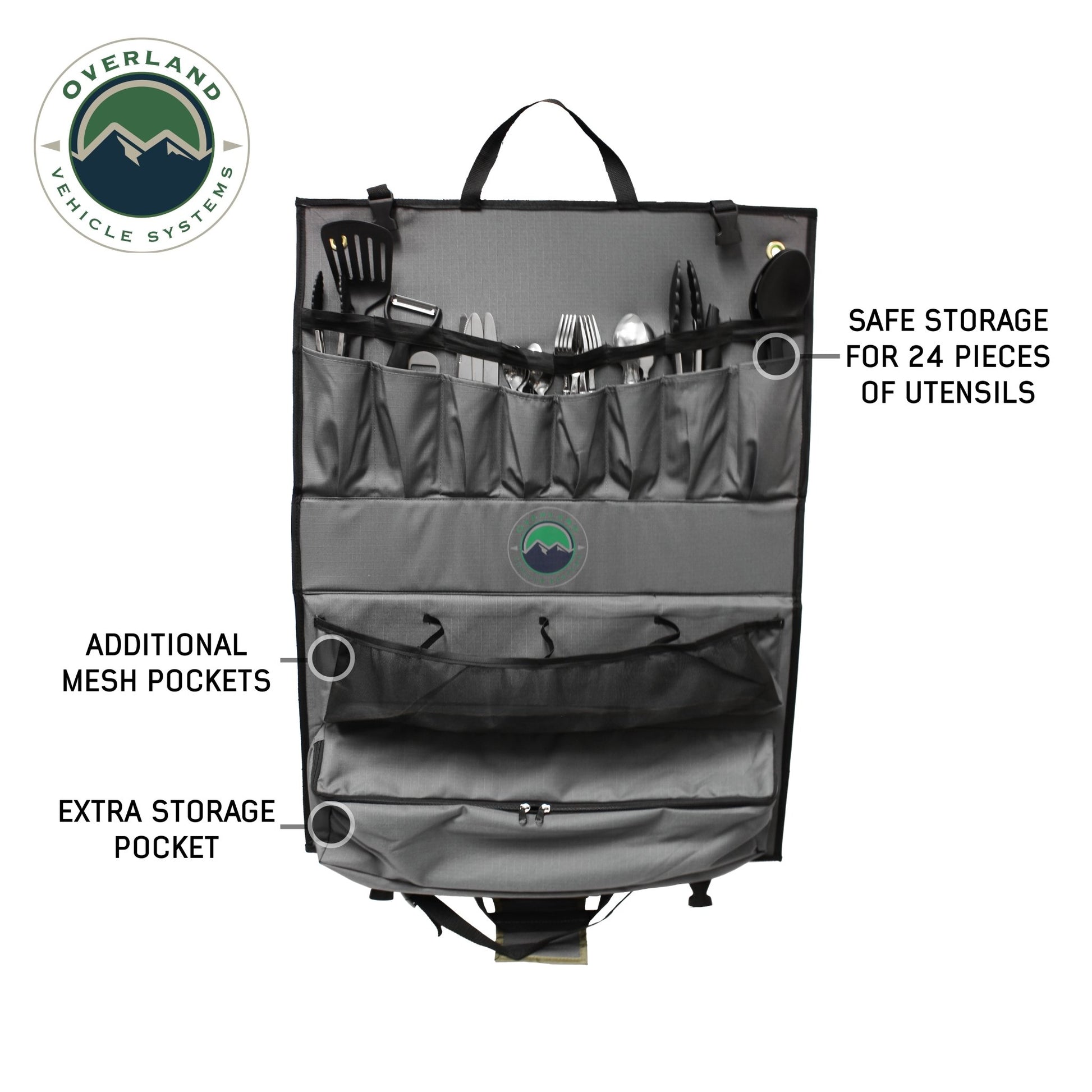 Overland Vehicle Systems Overland Kitchen Kit - 24 Piece Cooking and Utensil Kit, Hanging Carrying Case - Angler's Pro Tackle & Outdoors