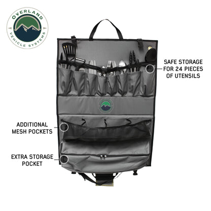 Overland Vehicle Systems Overland Kitchen Kit - 24 Piece Cooking and Utensil Kit, Hanging Carrying Case - Angler's Pro Tackle & Outdoors