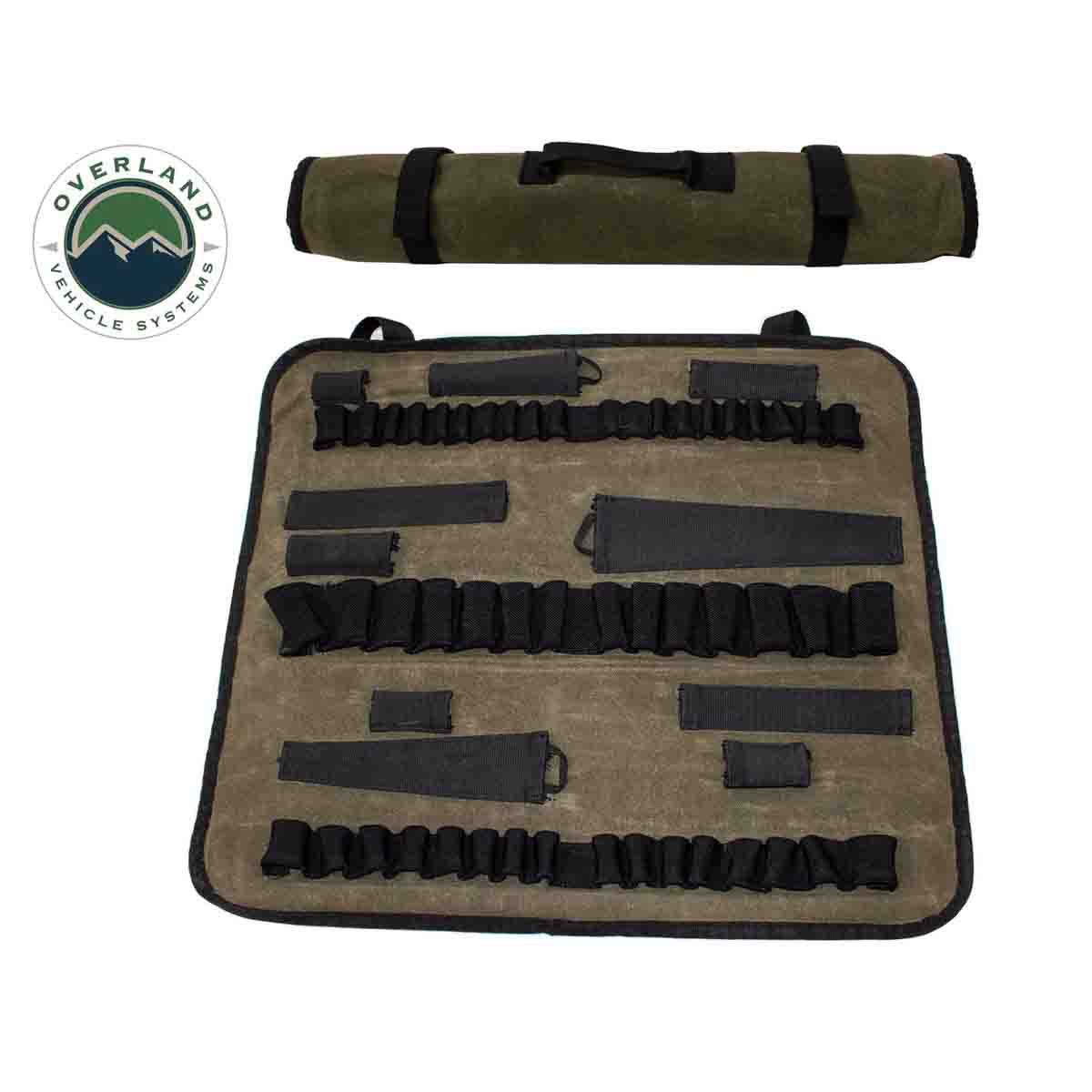 Overland Vehicle Systems Rolled Bag Socket With Handle And Straps - #16 Waxed Canvas - Angler's Pro Tackle & Outdoors