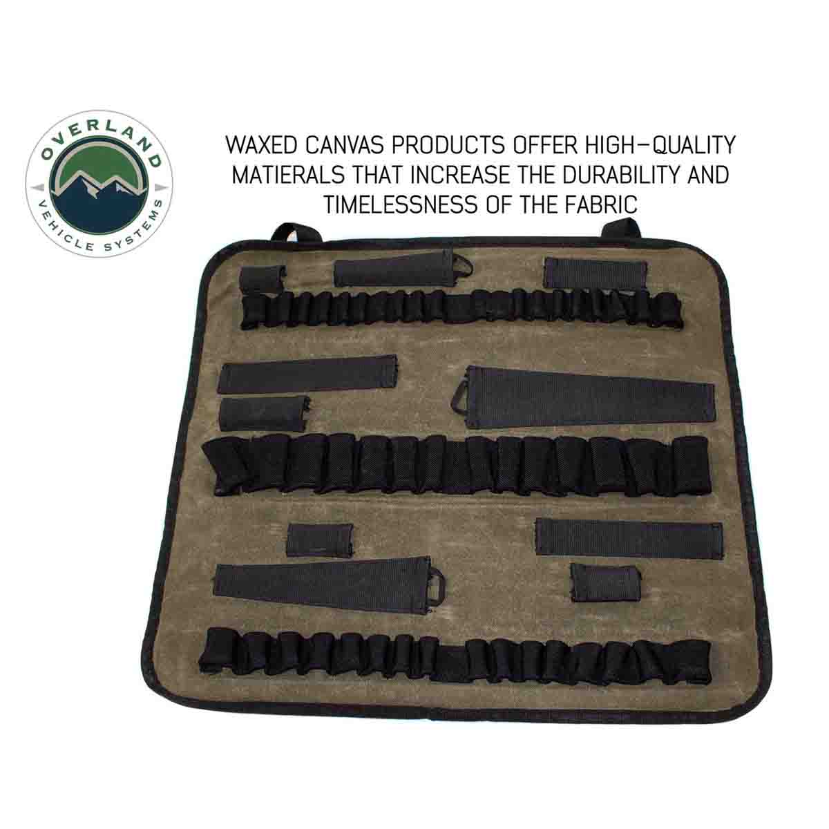 Overland Vehicle Systems Rolled Bag Socket With Handle And Straps - #16 Waxed Canvas - Angler's Pro Tackle & Outdoors