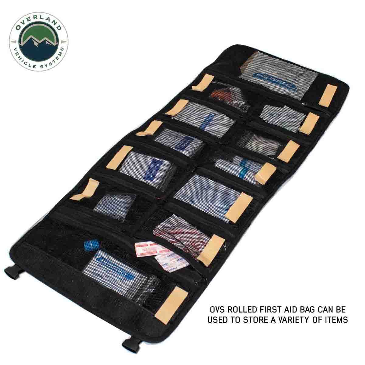 Overland Vehicle Systems Rolled First Aid Storage Bag - #16 Waxed Canvas Universal - Angler's Pro Tackle & Outdoors