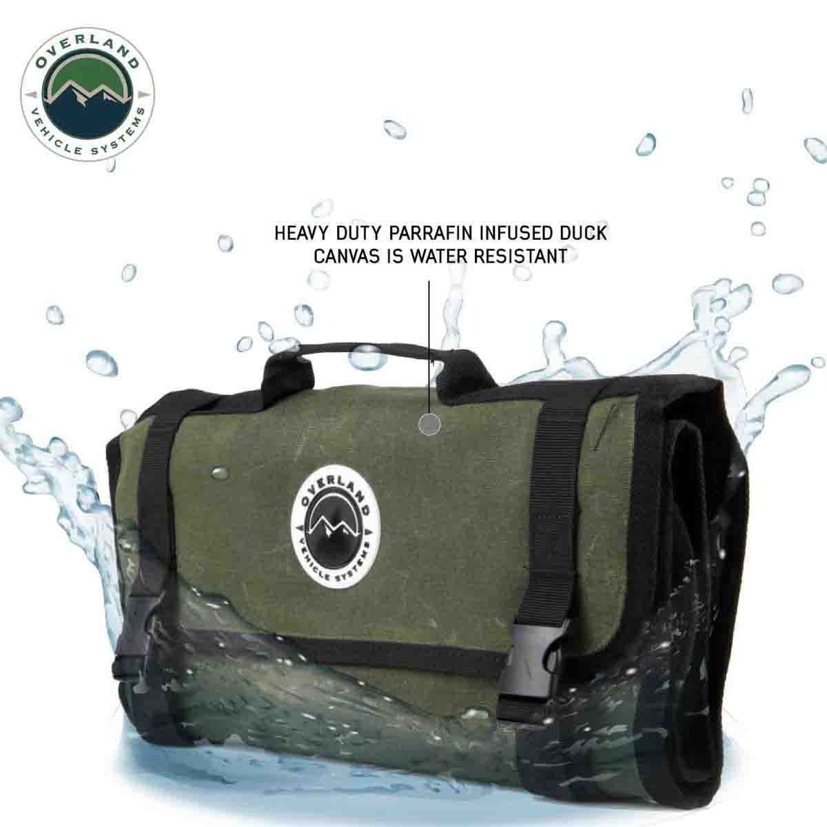 Overland Vehicle Systems Rolled First Aid Storage Bag - #16 Waxed Canvas Universal - Angler's Pro Tackle & Outdoors