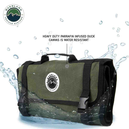 Overland Vehicle Systems Rolled First Aid Storage Bag - #16 Waxed Canvas Universal - Angler's Pro Tackle & Outdoors