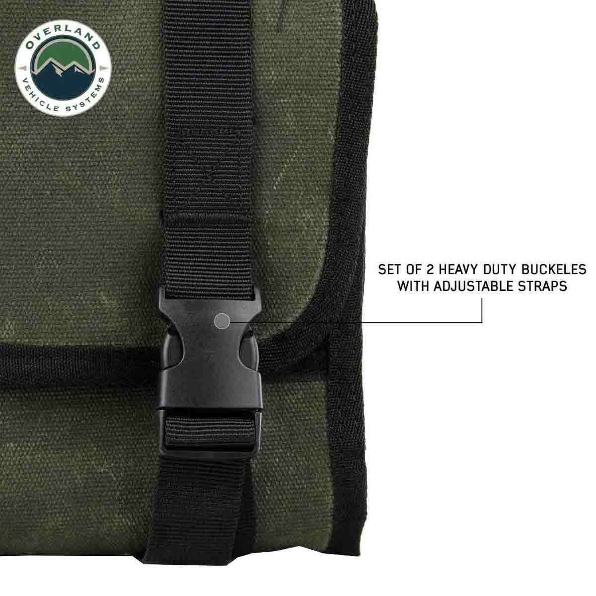 Overland Vehicle Systems Rolled First Aid Storage Bag - #16 Waxed Canvas Universal - Angler's Pro Tackle & Outdoors