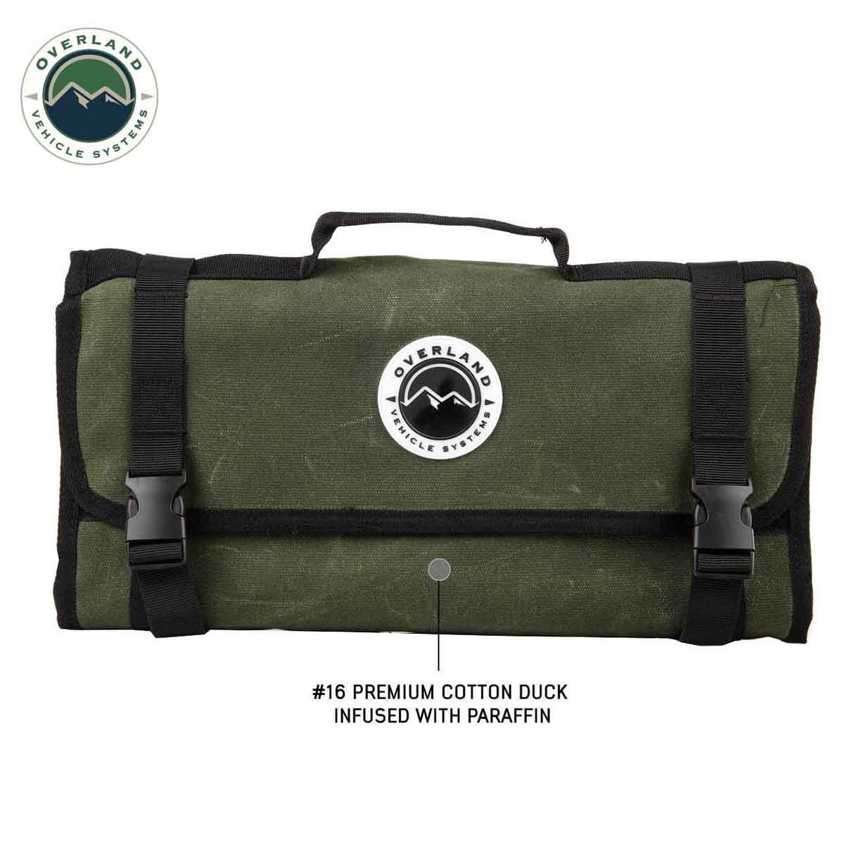 Overland Vehicle Systems Rolled First Aid Storage Bag - #16 Waxed Canvas Universal - Angler's Pro Tackle & Outdoors