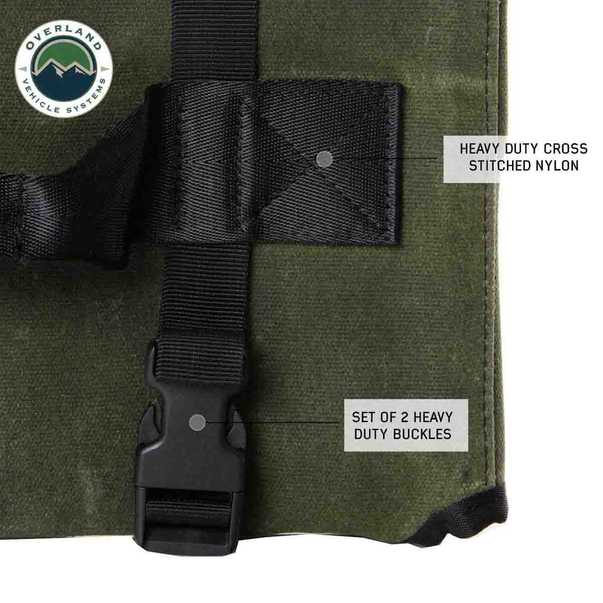 Overland Vehicle Systems Rolled General Tool Storage Bag - #16 Waxed Canvas - Angler's Pro Tackle & Outdoors